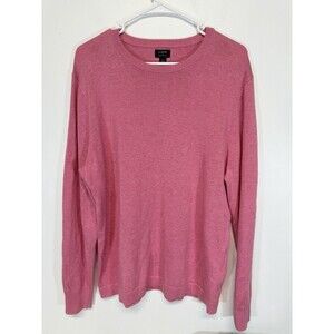 J.Crew Sweater Womens 100%  Cotton Top  Crewneck Long Sleeve Pink Sz L